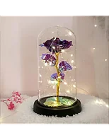 Cupola cu trandafir mov si luminite pentru Valentines Day