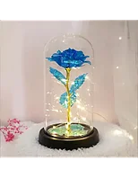 Cupola cu trandafir albastru si luminite pentru Valentines Day