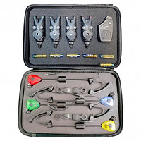 Set 4 avertizori/senzori pescuit cu statie si set 4 swingere Wind