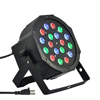 Proiector lumini Par Led 18x1W Slim, Evenimente, Nunti, Dmx in-out, Microfon, Cooler, Club, Disco, Petrecere