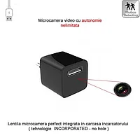 Microcamera Video in Incarcator USB de Telefon, Alimentare Continua, 8Gb