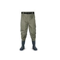 Pantaloni wading impermeabili DELPHIN Hron, cizma inclusa, pana in talie 42