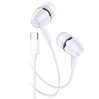 Casti Audio cu Fir si Microfon Kakusiga KSC-1296, 1m Tip-C - Alb