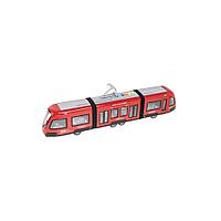 Tramvai electric pentru copii, cu sunete si lumini, MASHASHOP, rosu, 43 cm