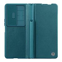 Husa Nillkin Qin Leather compatibila cu Samsung Galaxy Z Fold 4 5G Green