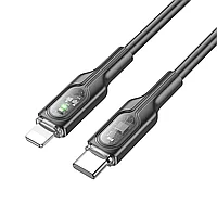 Cablu Date Si Incarcare USB-C - LIGHTNING HOCO U120, 27W, 1m, Negru