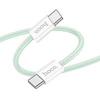 Hoco (X104) Cablu Date si Incarcare, USB-C, PD60W, QC3.0, Brodat, 1m, Verde