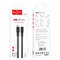 Cablu Date si Incarcare Hoco, USB-C la Lightning, PD20W, Fast Charge, Anti-Winding, QC 3.0, Flat, Braided, 1m,
