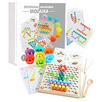 Puzzle mozaic, LearnHow, Lemn, Multicolor