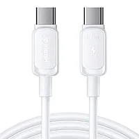 Cablu pentru incarcare si transfer de date Joyroom S-CC100A14, USB-C la USB-C, PD 100W, 480Mbps 1.2m, Alb