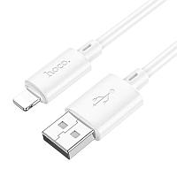 Cablu de date si incarcare rapida, Hoco X88, USB la Lightning, 2.4A, 1m, Alb