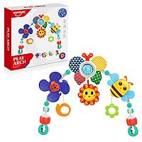 Jucarie bebelusi pentru patut sau carucior Play Arch Huanger, 36 x 48 cm