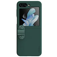 Husa telefon, Nillkin Flex Flip, suport integrat, verde, pentru Samsung Galaxy Z Flip5 5G, silicon