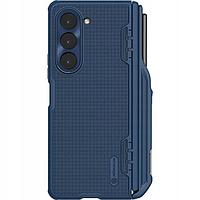 Husa telefon, Nillkin, Compatibil cu Samsung Galaxy Z Fold 5, Policarbonat, Albastru