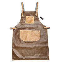 Sort de bucatar, CHEF GRILL, Piele naturala, Maro, Unisex