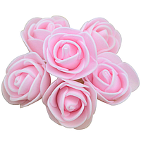 Set de 100 trandafiri de spuma, de 3 cm, roze