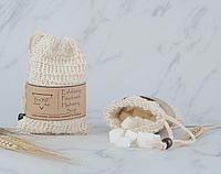 Combo 1~ Saculet exfoliant cu bucatele de sapun hidratant ~ 120 g ~