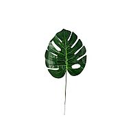 Frunza artificiala Philodendron, 17x35cm, pentru decor sau aranjament floral, culoare verde