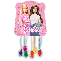 Pinata petrecere Barbie cu corzi 28 x 33 cm