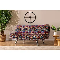 Canapea Multicolora Extensibila cu 3 Locuri Misa Small Sofabed - Patchwork