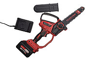 Mini ferastrau electric, mini drujba crengi, cu acumulator 20V 4Ah, incarcator, lama 15.2 cm, motor fara