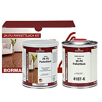 2K Parkettlack Kit - 2lt - Set pentru finisarea parchetului cu lac poliuretanic bicomponent