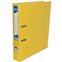 Biblioraft plastifiat Noki, cotor 7.5 cm, galben, A4