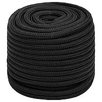 Frânghie De Barcă, Negru Complet, 18 Mm, 50 M, Polipropilenă