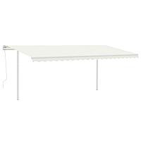 Copertină Automată Cu Senzor Vânt & Led, Crem, 5X3 M