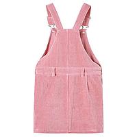 Rochie Salopetă Pentru Copii, Velur, Roz Deschis, 128