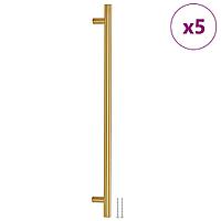 Mânere De Dulap, 5 Buc., Auriu, 480 Mm, Oțel Inoxidabil
