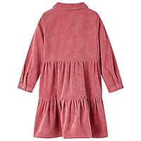 Rochie Pentru Copii Cu Mâneci Lungi Din Catifea, Roz Antichizat, 116