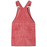 Rochie Salopetă Pentru Copii, Velur, Roz, 104