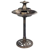 Bazin Pentru Păsări Cu Fântână, Bronz, 50 X 91 Cm, Plastic