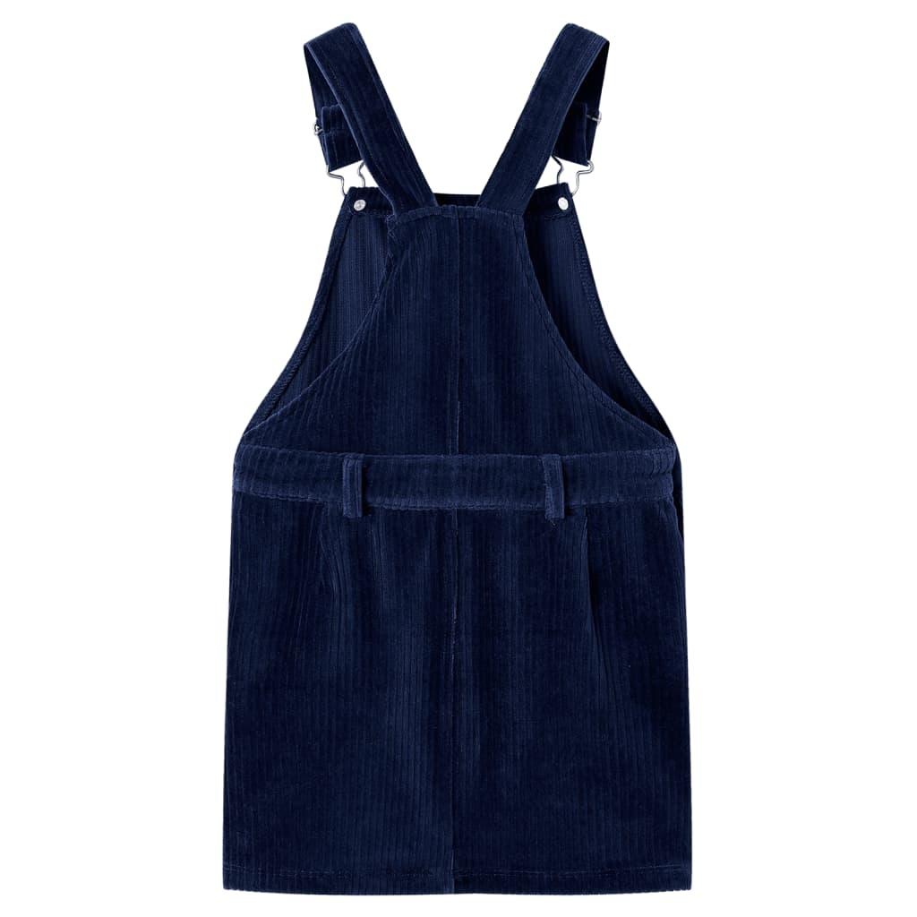 Rochie Salopetă Pentru Copii, Velur, Bleumarin, 104 - foto 1 - id-p104263850