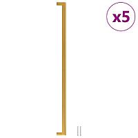 Mânere De Dulap, 5 Buc., Auriu, 480 Mm, Oțel Inoxidabil