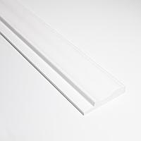 Profil stanga pentru panou riflat 3D Versal, Alb, 270x6.4 cm, Lamelio