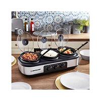 Aparat de gatit cu 3 boluri de 1.3 L cu gatire lenta Dunlop Slow Cooker XL
