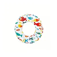 Colac gonflabil Intex pentru inot, model Pestisori, multicolor, 51 cm, 3 ani+