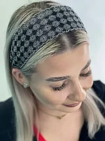 Bentita par lata cu broderie Apphia silver