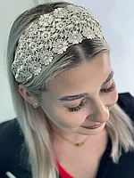 Bentita par lata cu broderie Emanuela bej