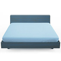 Bed sheet with elastic CASASRO, Cotton jersey, 100x200x30 cm, Blue