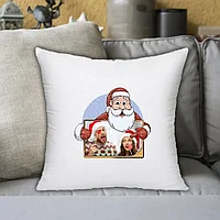 Pernă personalizată cu fotografie Santa Claus