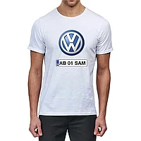 Tricou personalizat vw si numar de inmatriculare