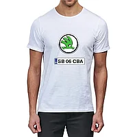 Tricou personalizat skoda si numar auto