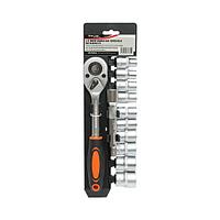 Trusa chei tubulare, 1/2", cu clichet reversibil, extensie, 12 piese, Breckner Germany