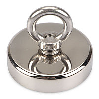 Magnet neodim oală D 80 mm cârlig inelar - fishing / pescuit 250 KG Strong