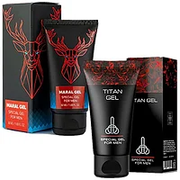 Pachet, Titan Gel + Maral Gel, pentru marirea zonei genitale si erectii puternice, Bioaqua