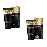 Pachet, 2 x TItan Gel Gold, pentru marirea zonei genitale si erectii puternice, Bioaqua