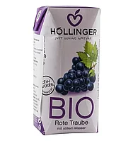 Suc de struguri rosii bio cu pai Hollinger, 200ml Hollinger